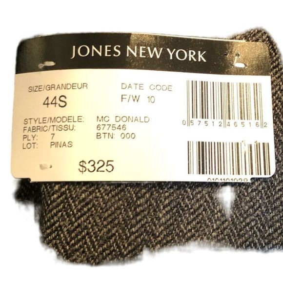 Jones New York Wool Herringbone Blazer with‎ Zip-in Quilted Bib, NWT Size… - Picture 13 of 14